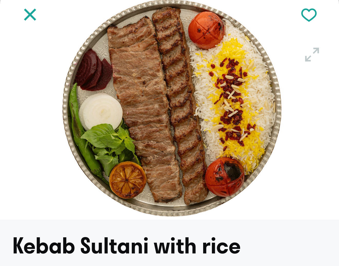 Kebab Sultani with rice