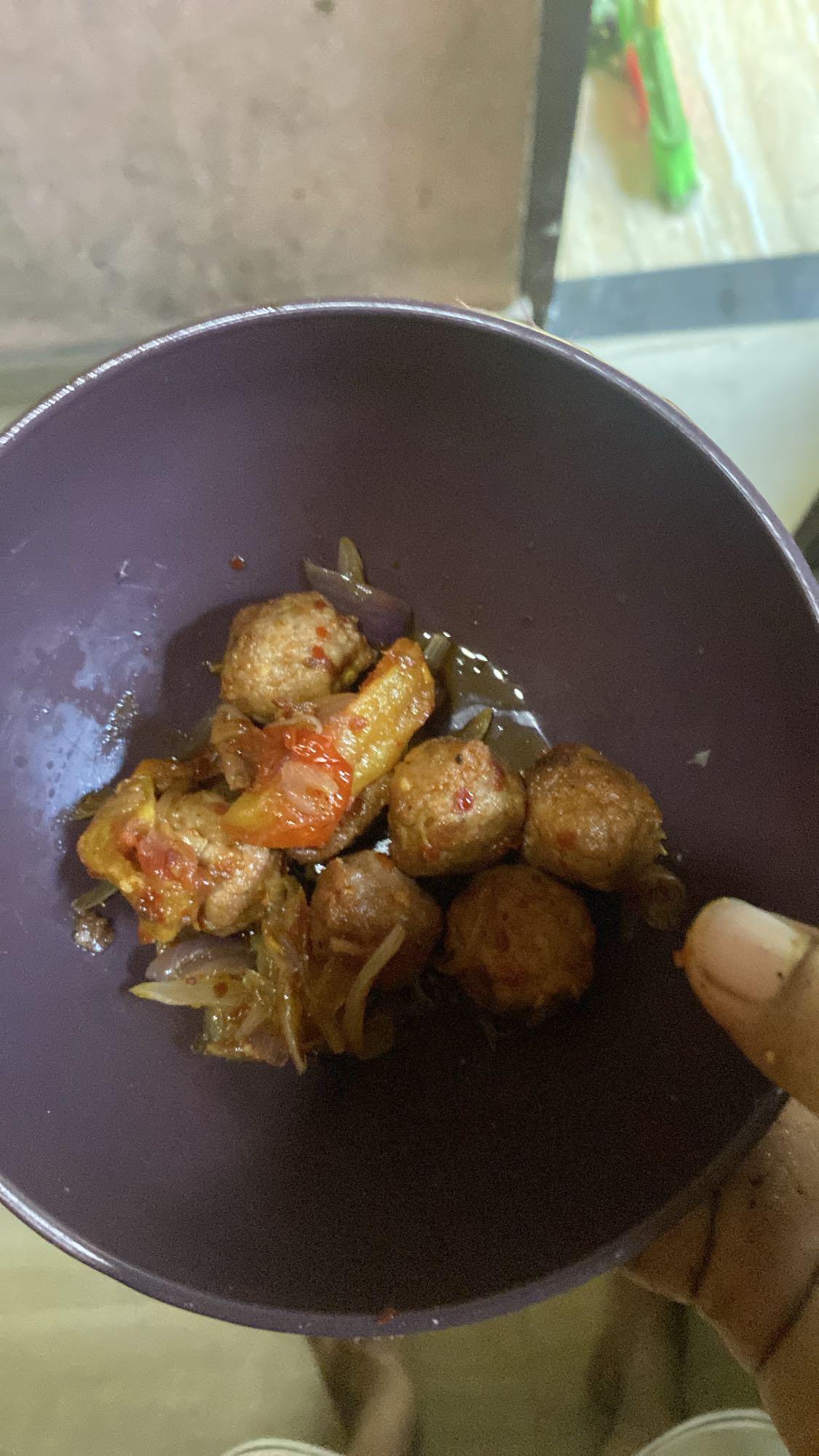 Spicy Meatball Stir-fry