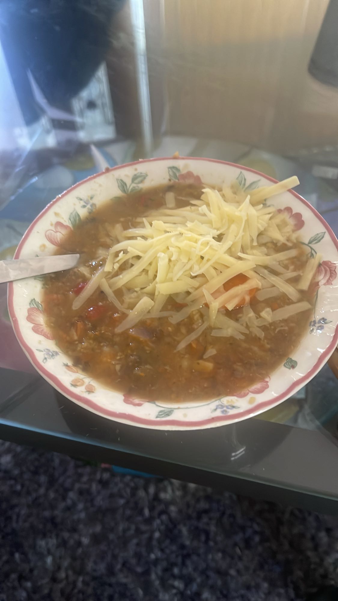 Vegetable Soup with Cheese