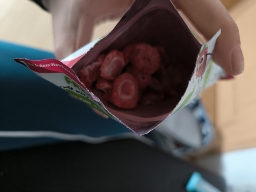 Gefriergetrocknete Himbeeren