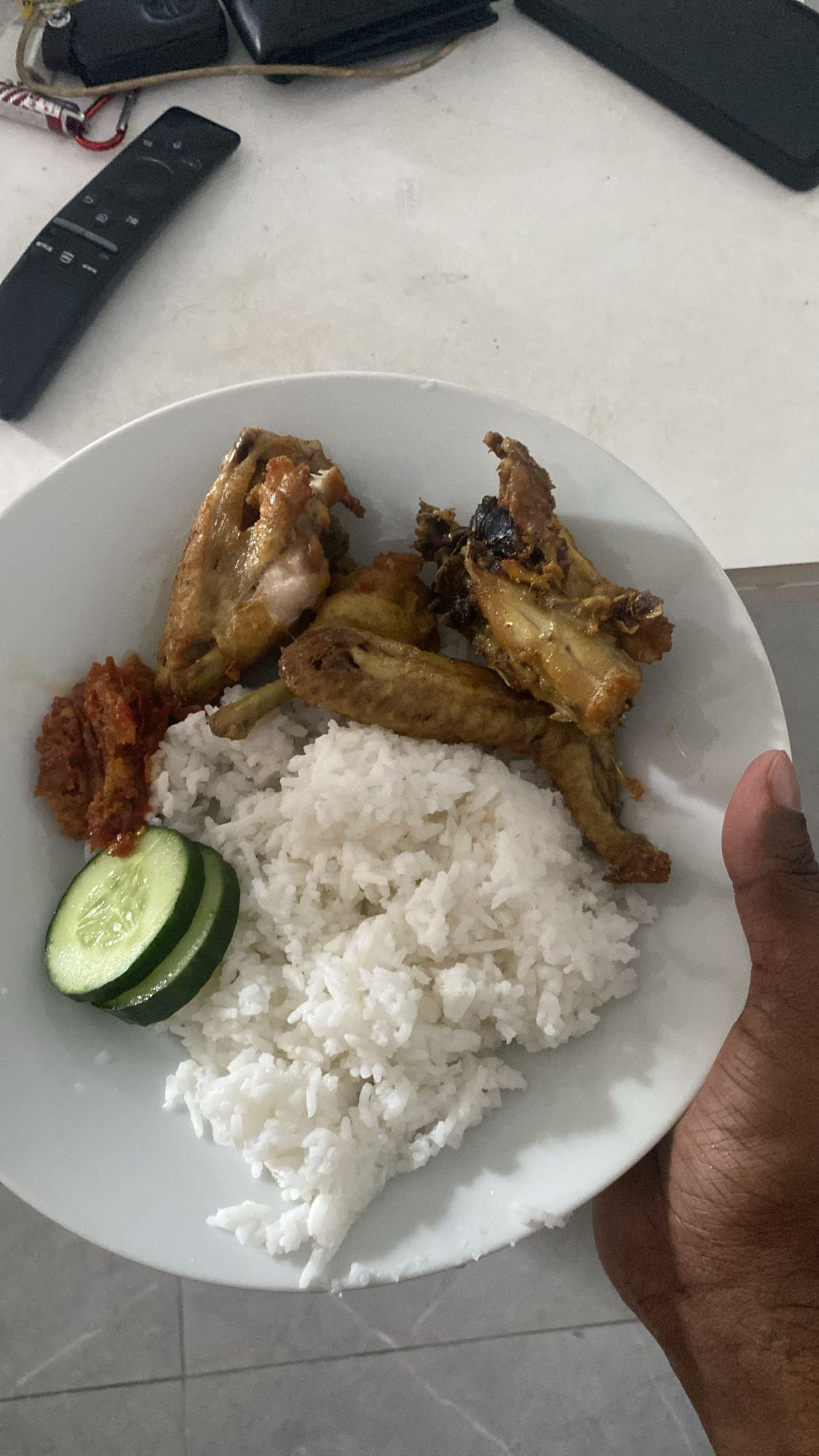 Rice with grilled chicken