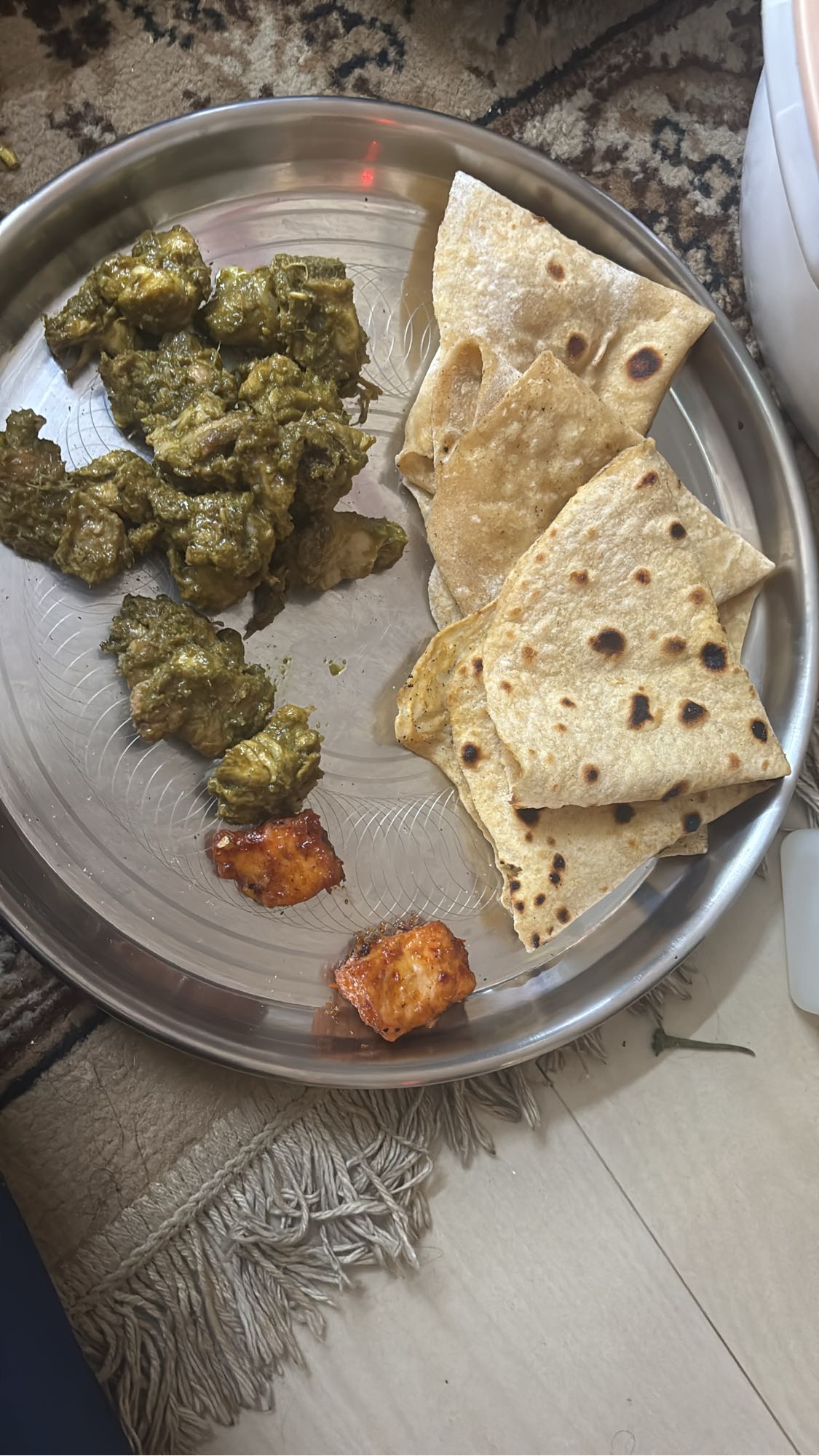 Chapati with Chicken Curry