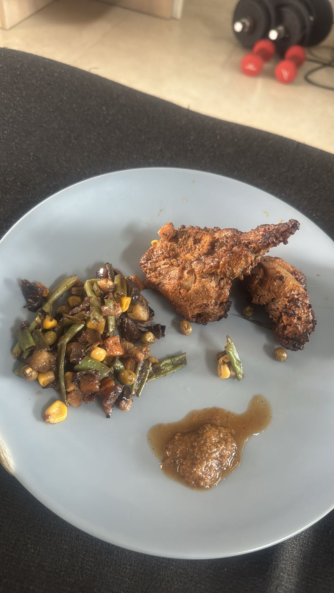 Grilled Liver with Veggies