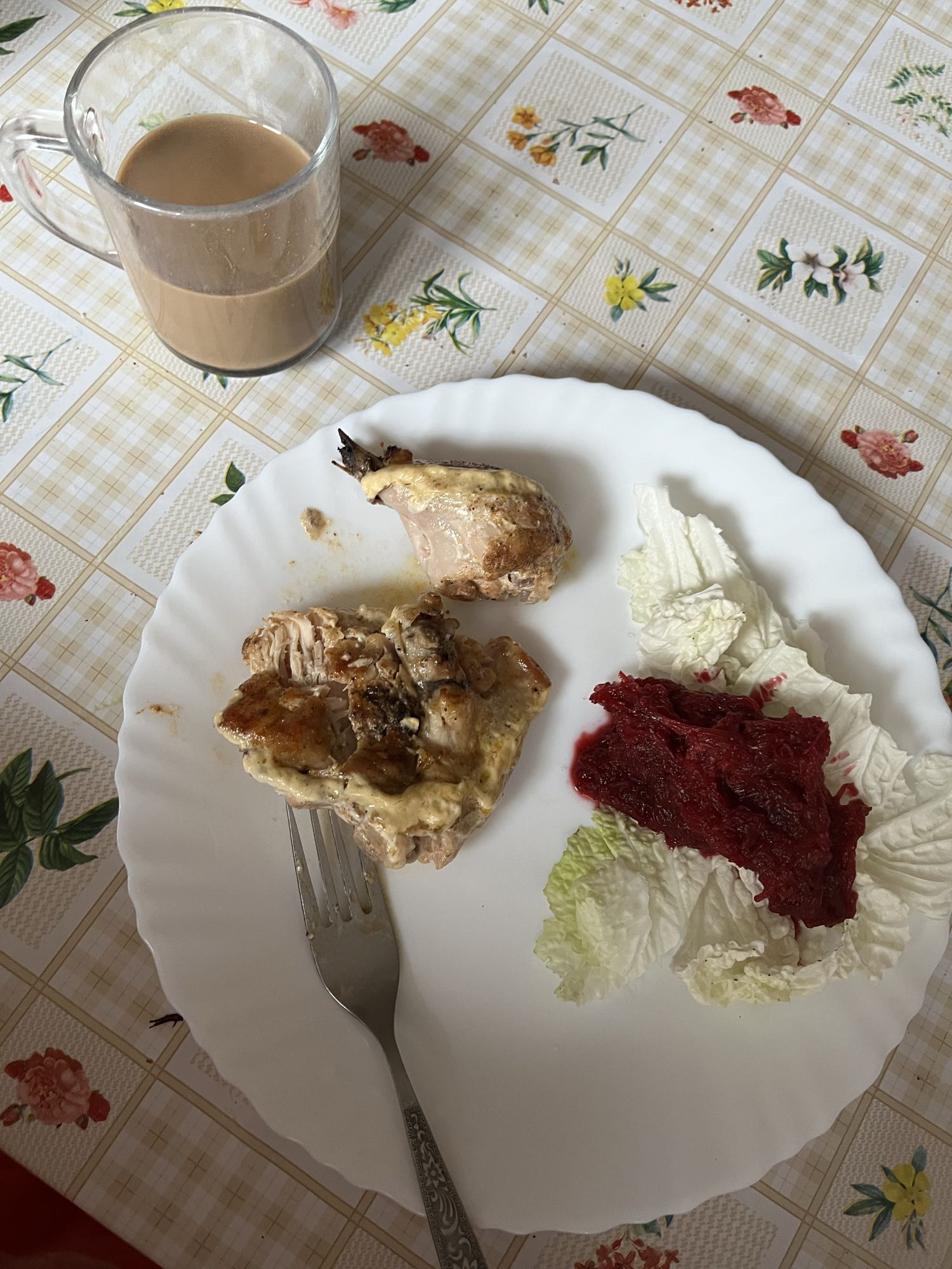 Pieczony kurczak z burakami