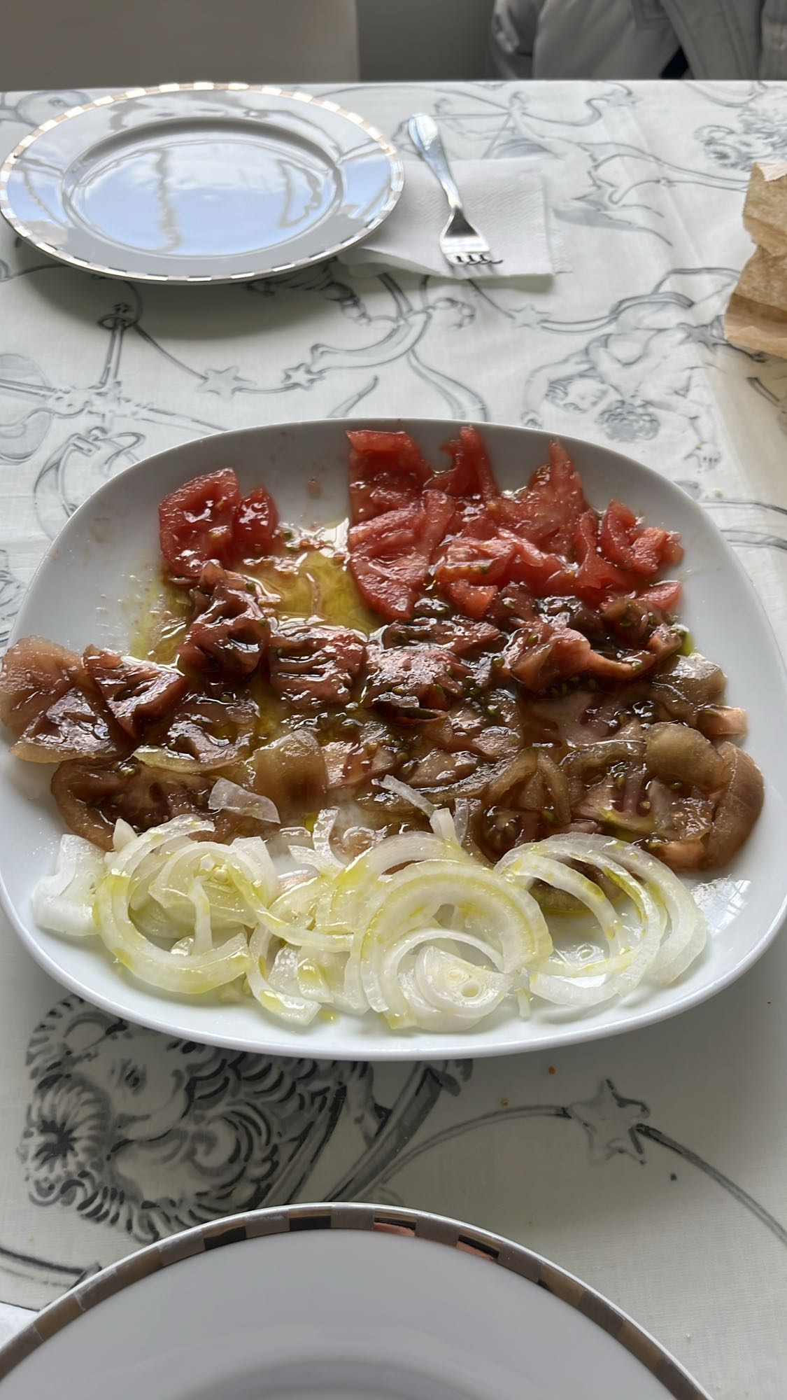 Ensalada de tomate y cebolla