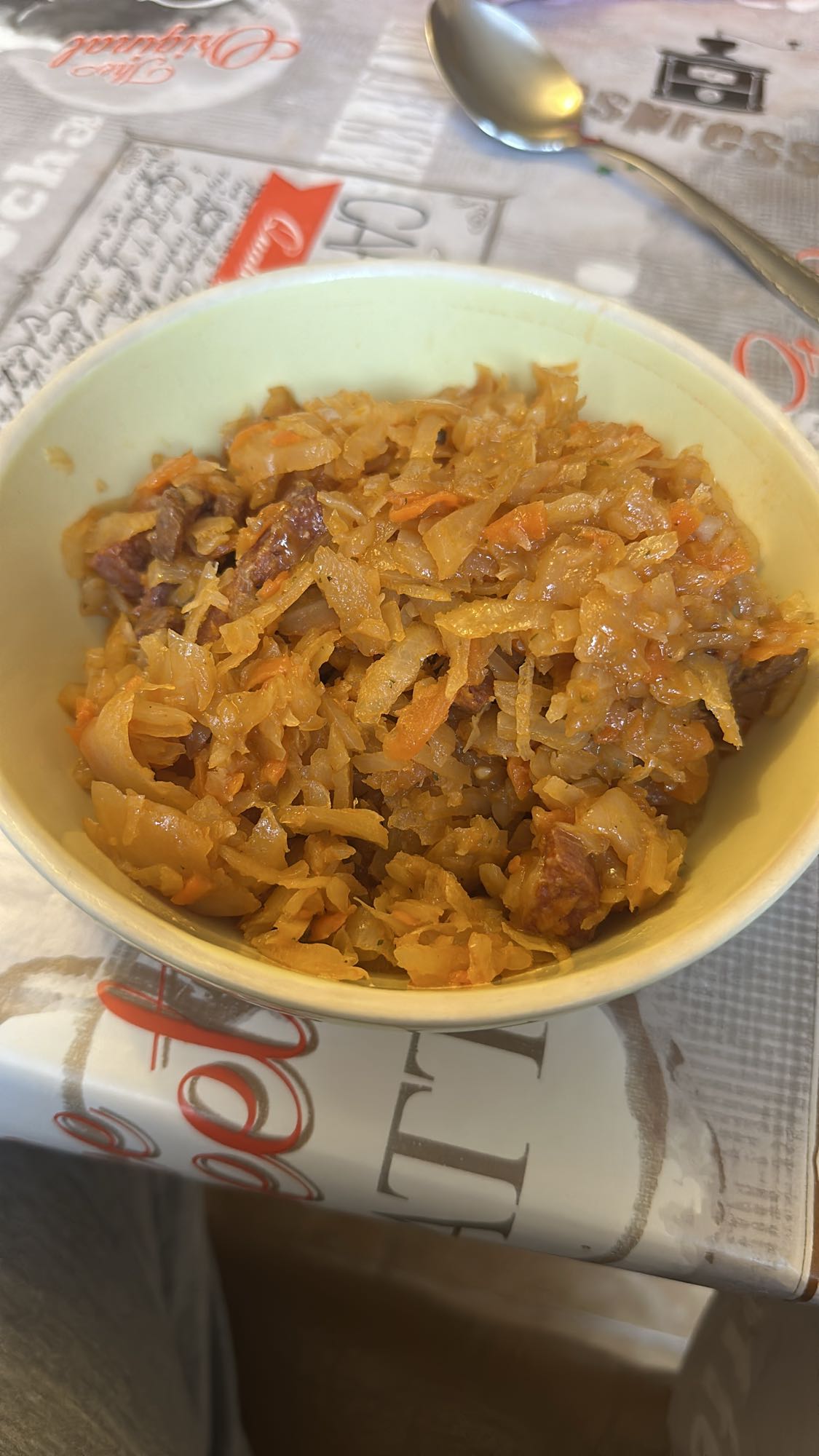 Тушеная капуста с мясом