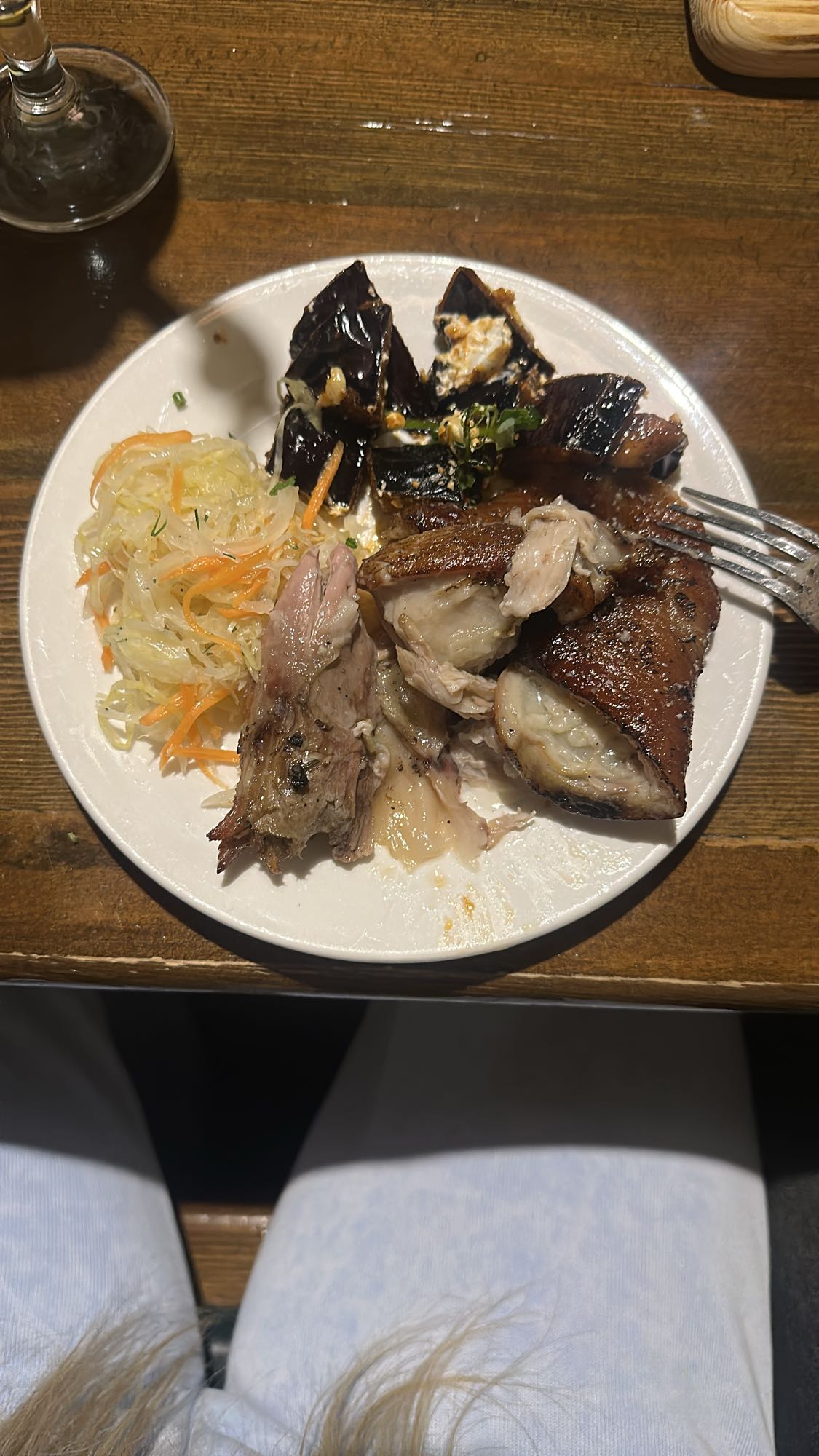 Жареное мясо с гарниром