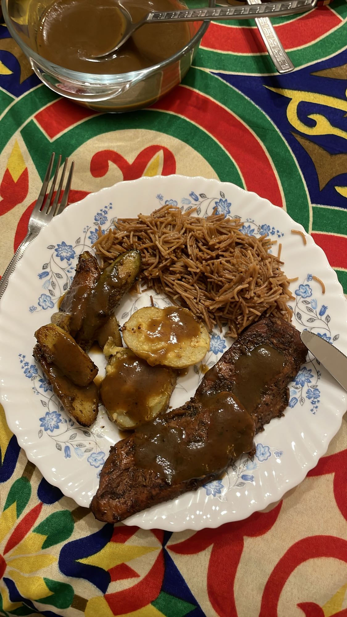 Steak with Vermicelli