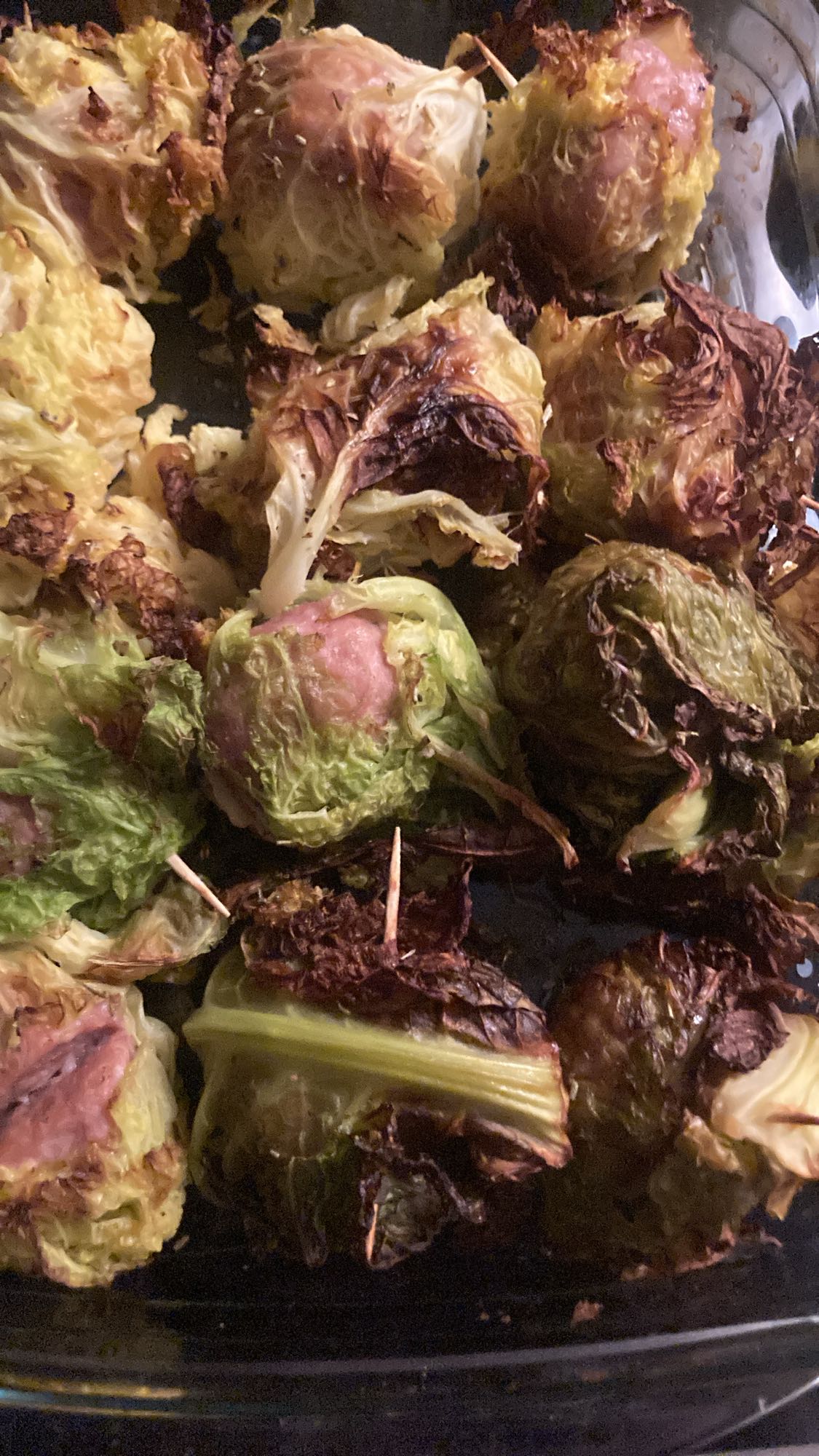 Choux farcis grillés