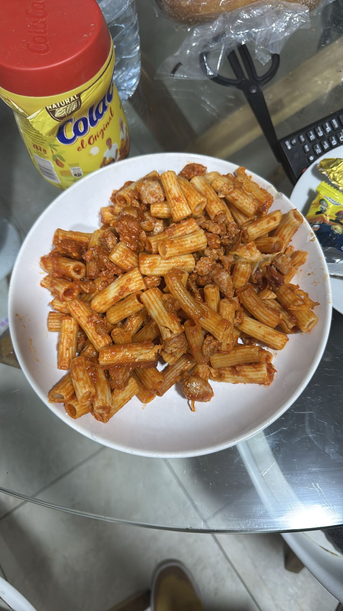 Pasta con carne