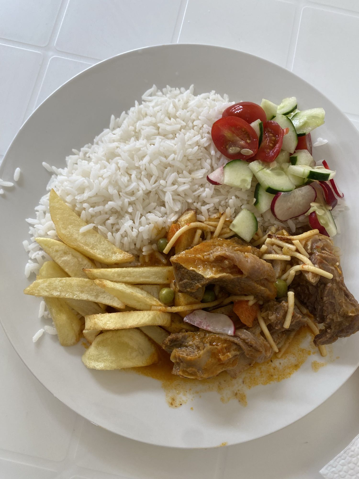 Seco de cordero con arroz