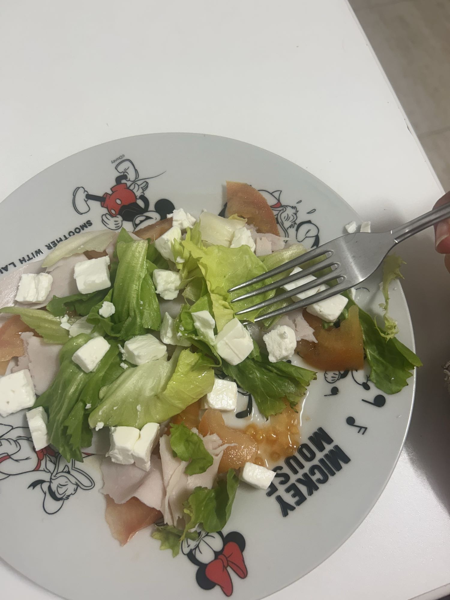 Ensalada de pavo y queso