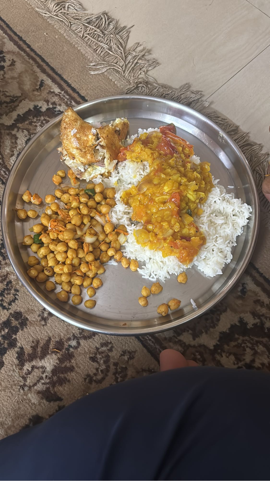 Rice with Dal and Chickpeas