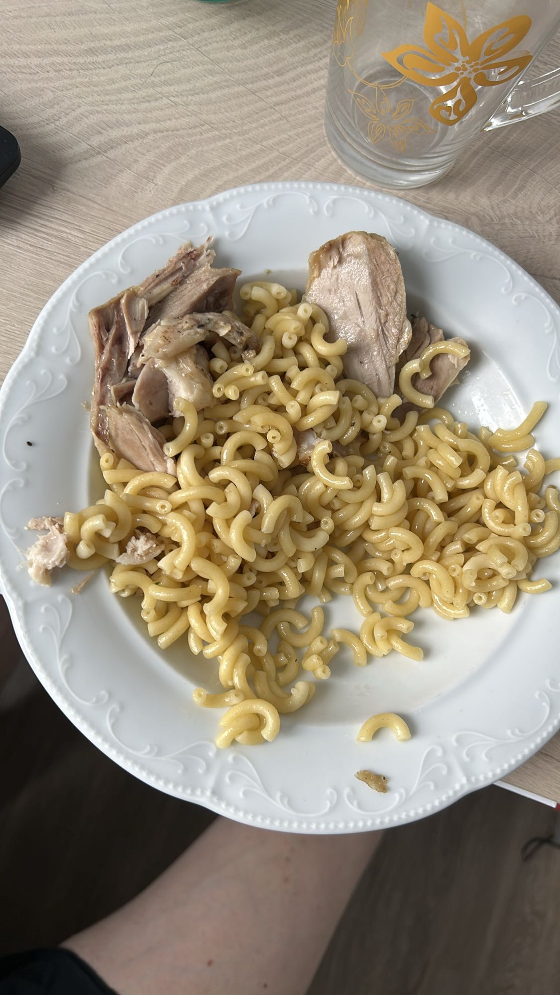 Макароны с курицей