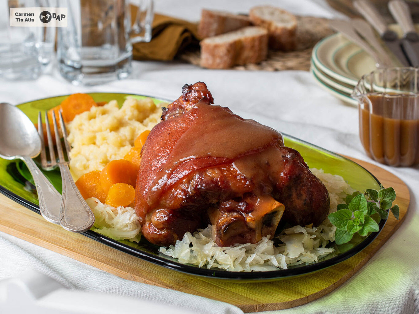 Codillo de cerdo asado