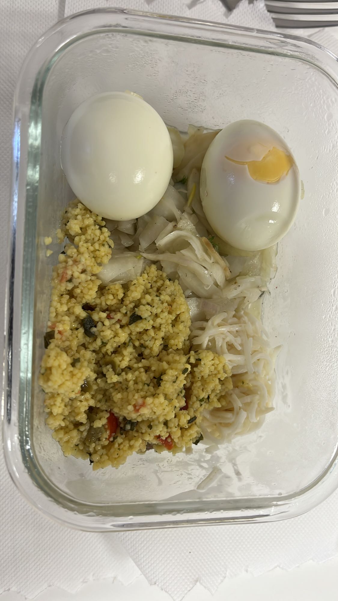 Salade de couscous et œufs