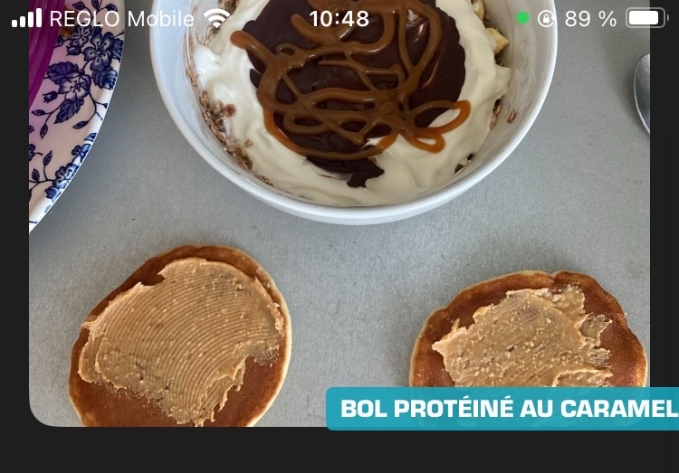 Bol protéiné au caramel