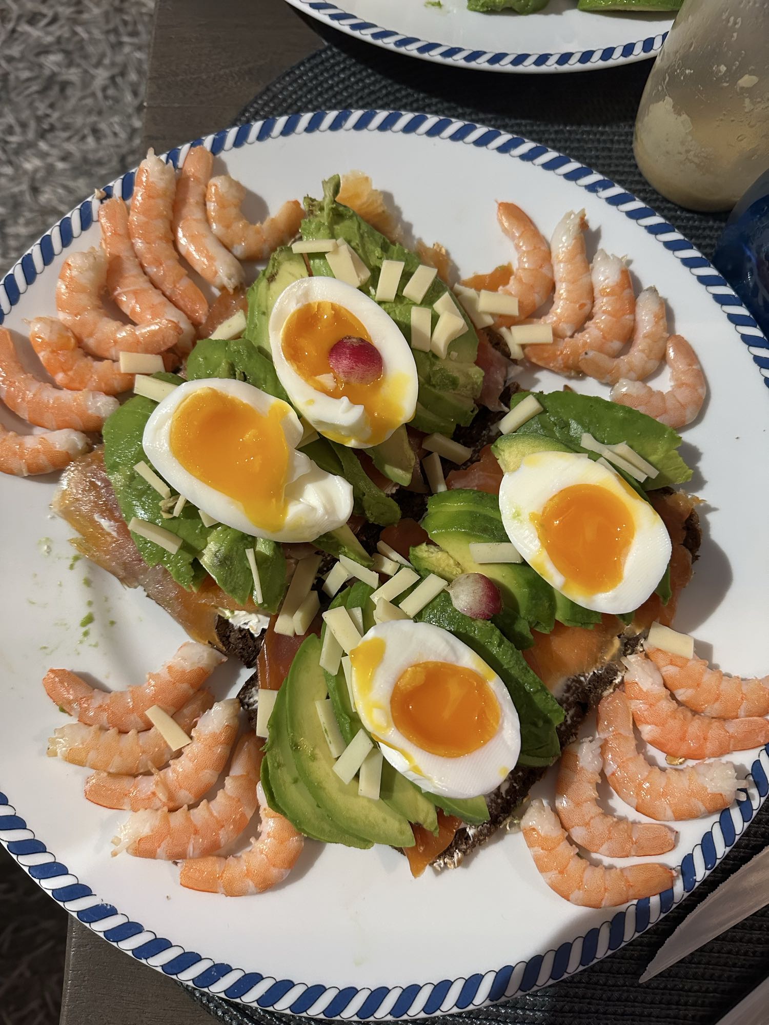 Tartine aux crevettes