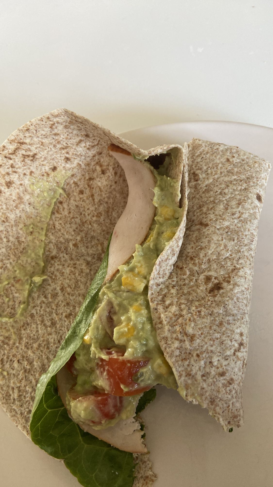 Wrap au poulet et avocat