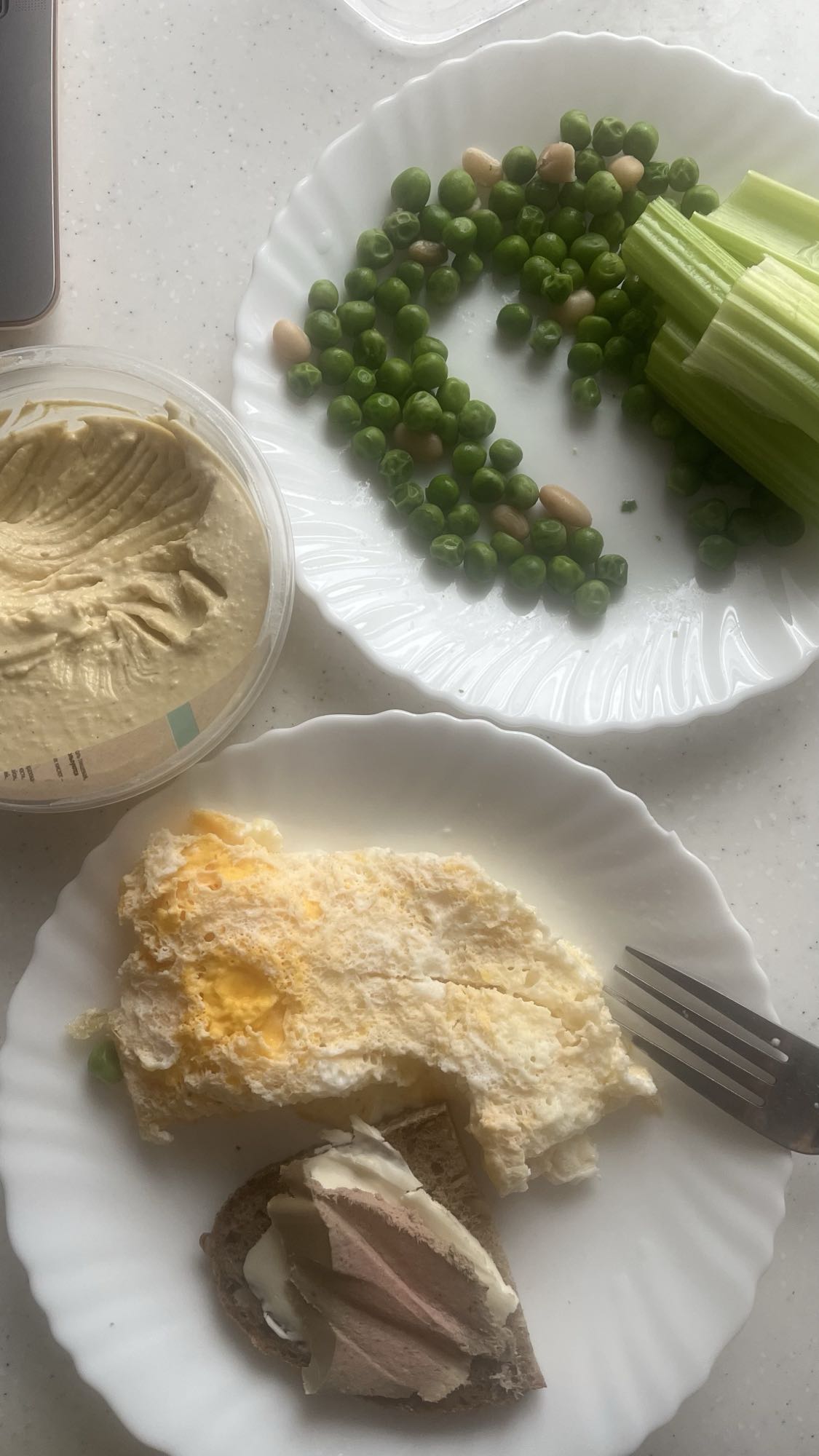 Egg and Hummus Plate
