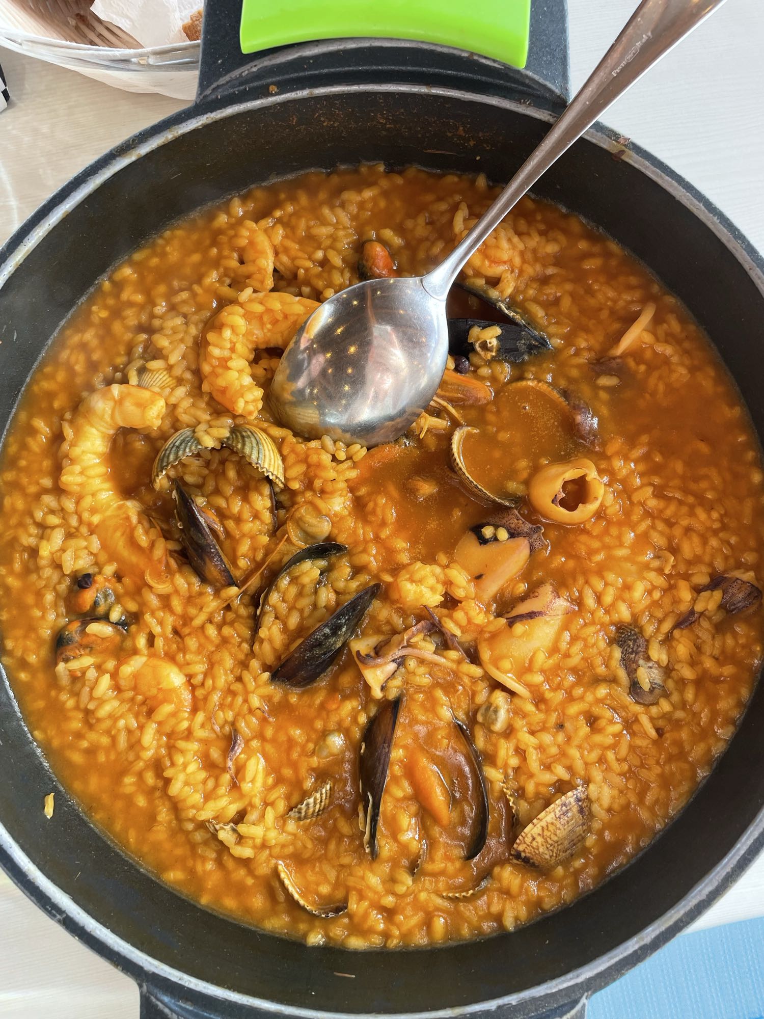 Arroz caldoso con mariscos