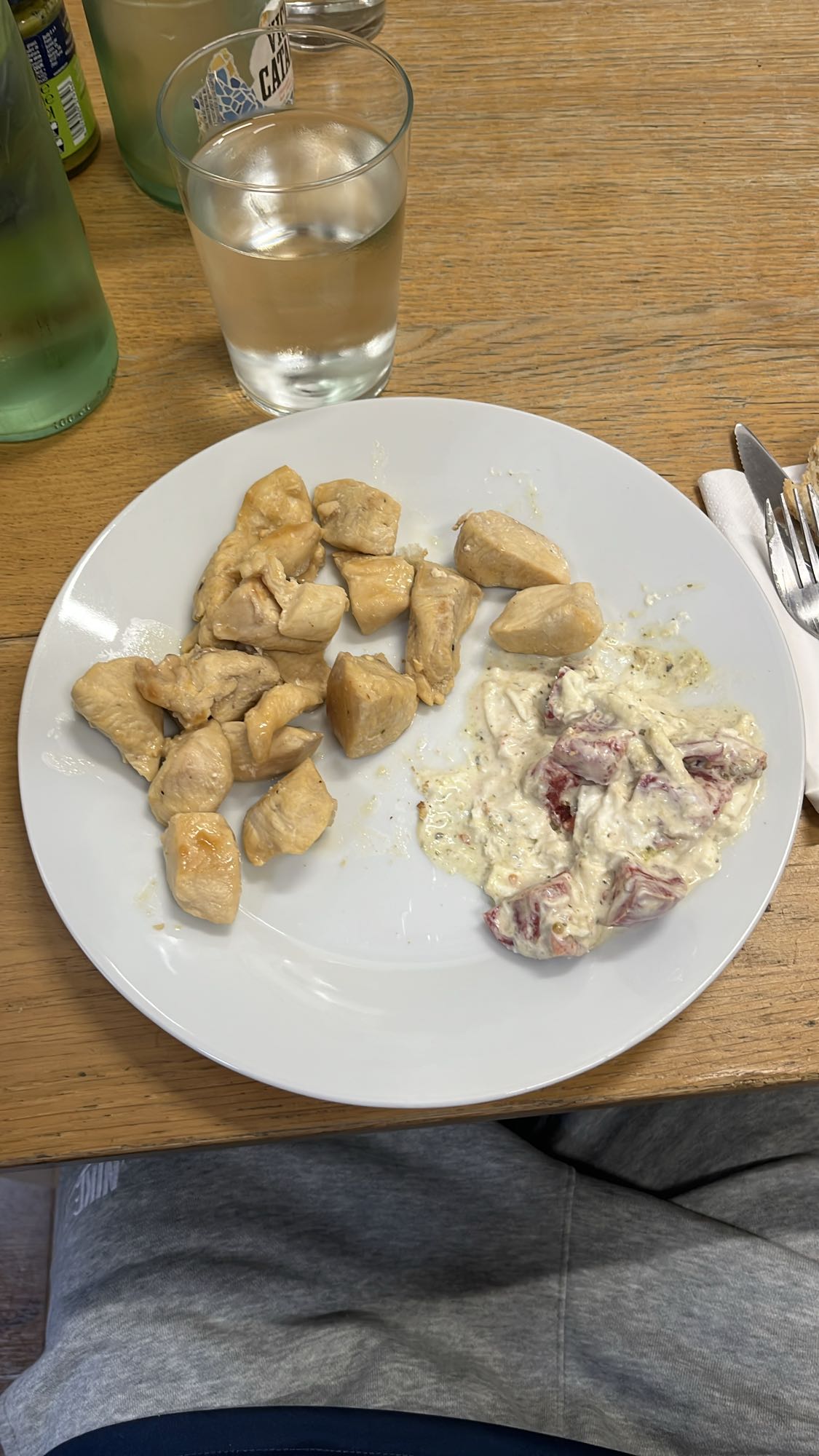 Chicken with creamy salad