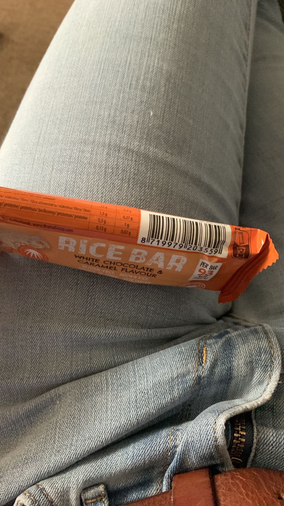 Barre de riz chocolat blanc