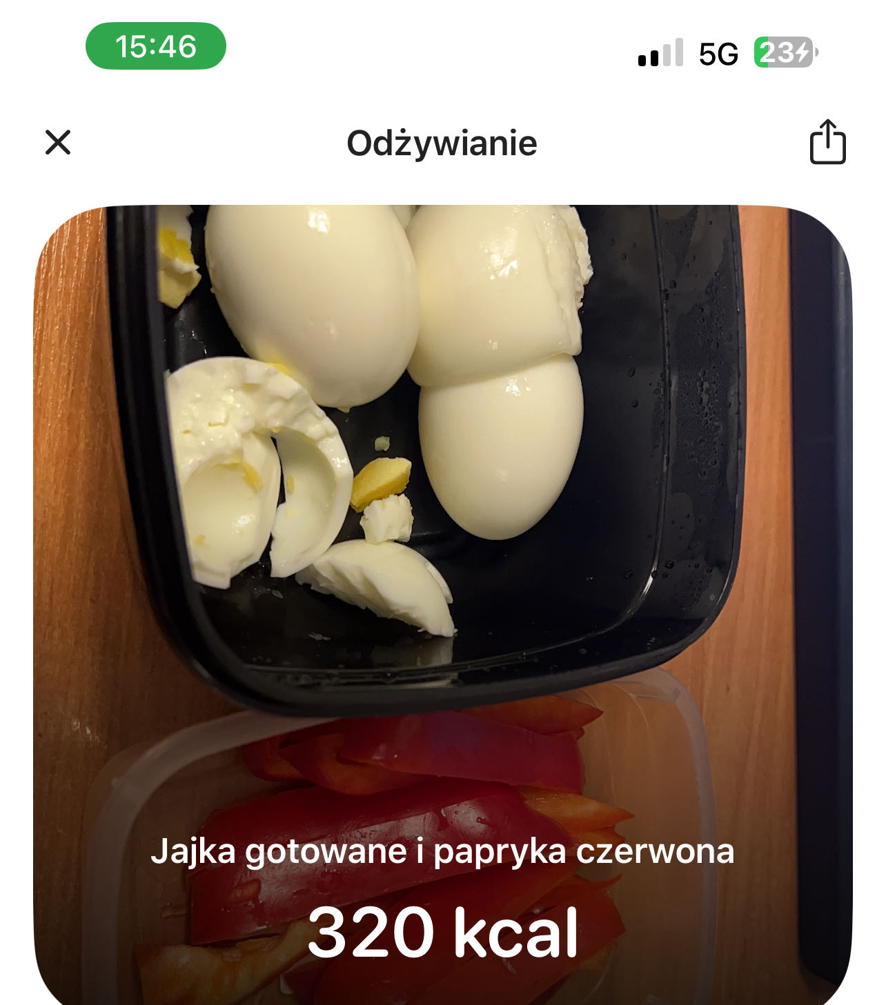 Jajka gotowane i papryka
