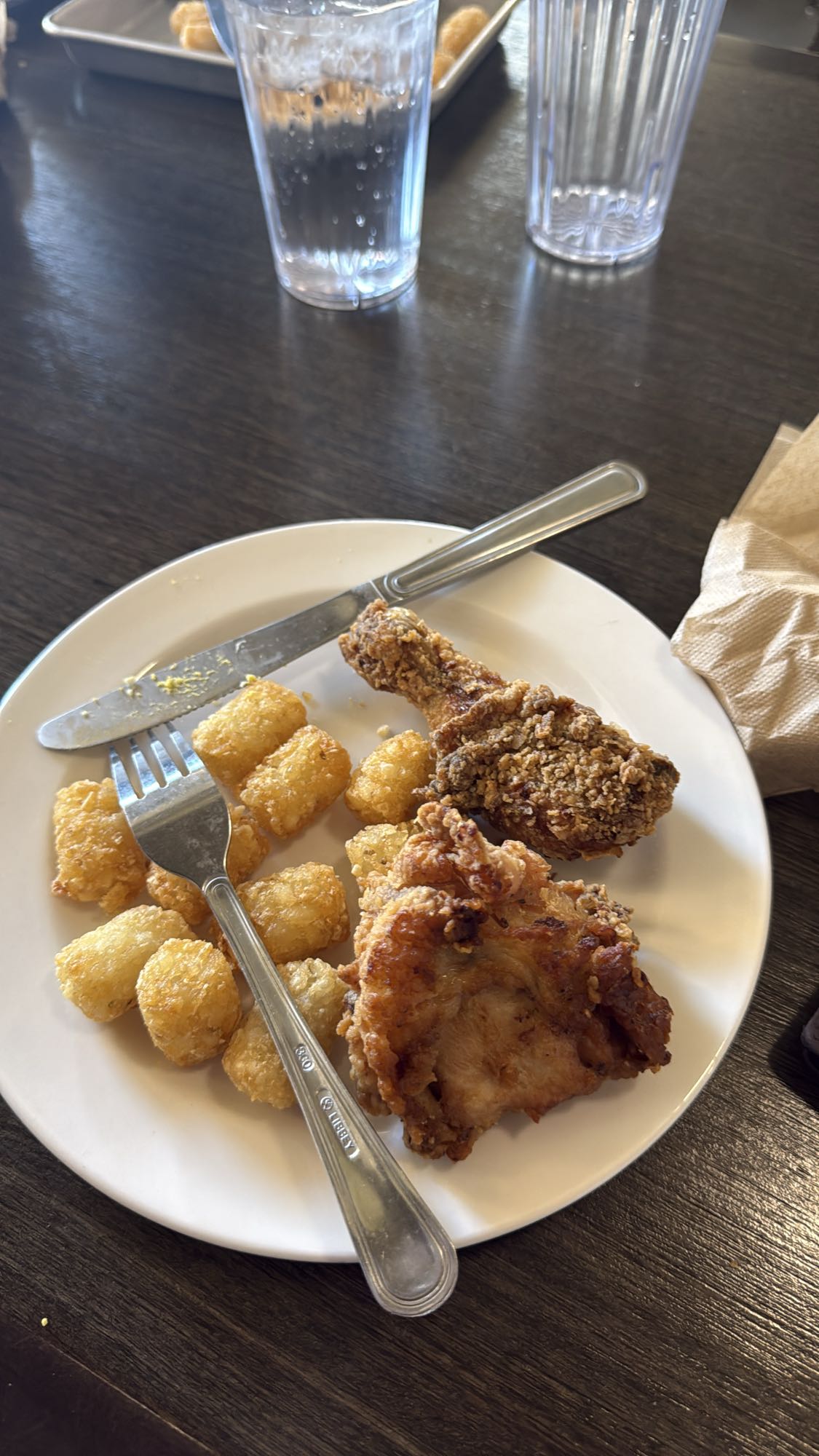 Fried Chicken with Tater Tots