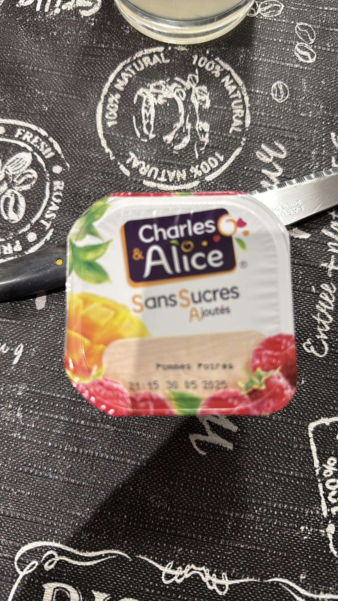 Compote pommes framboises