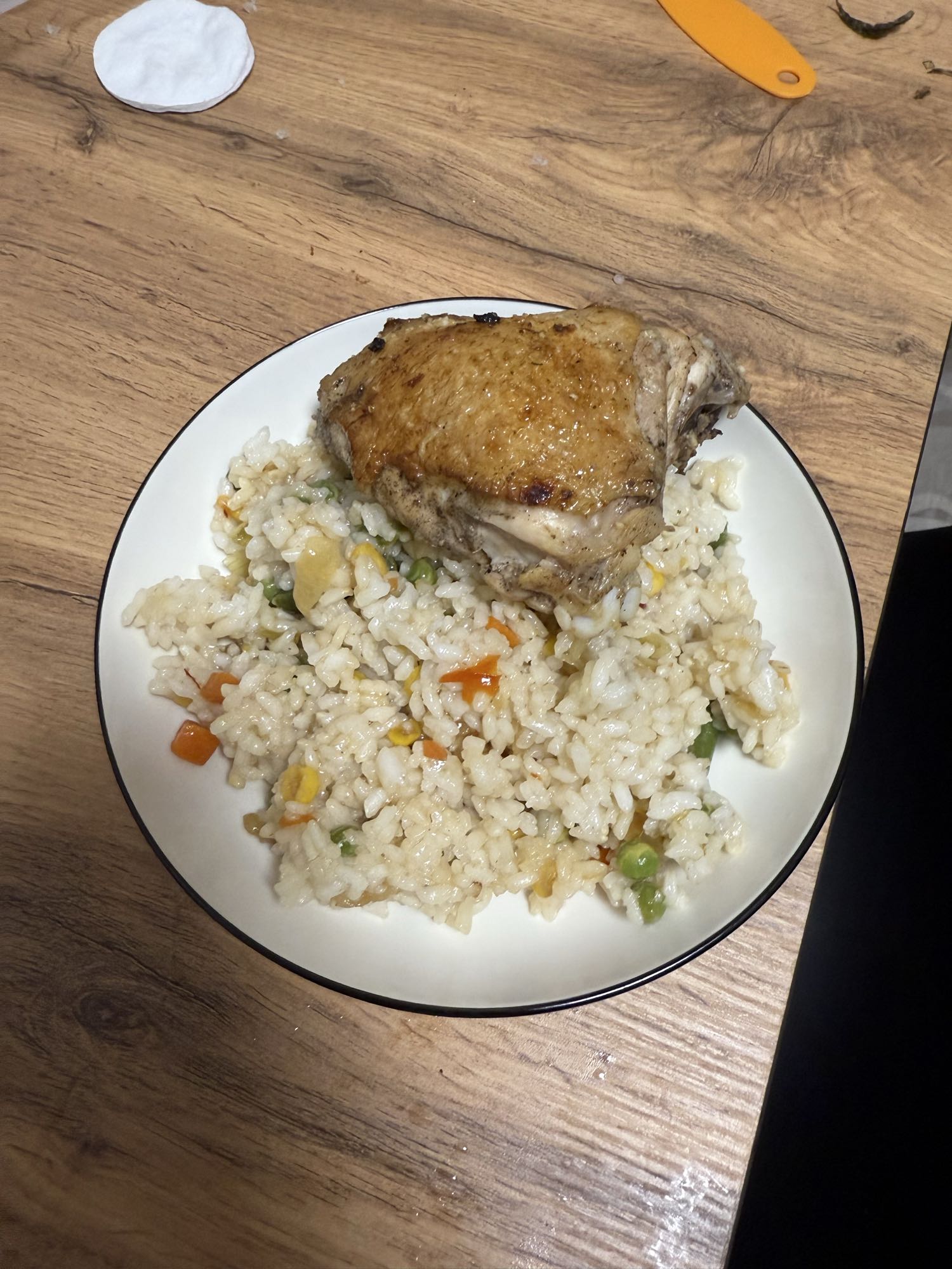 Жареная курица с рисом