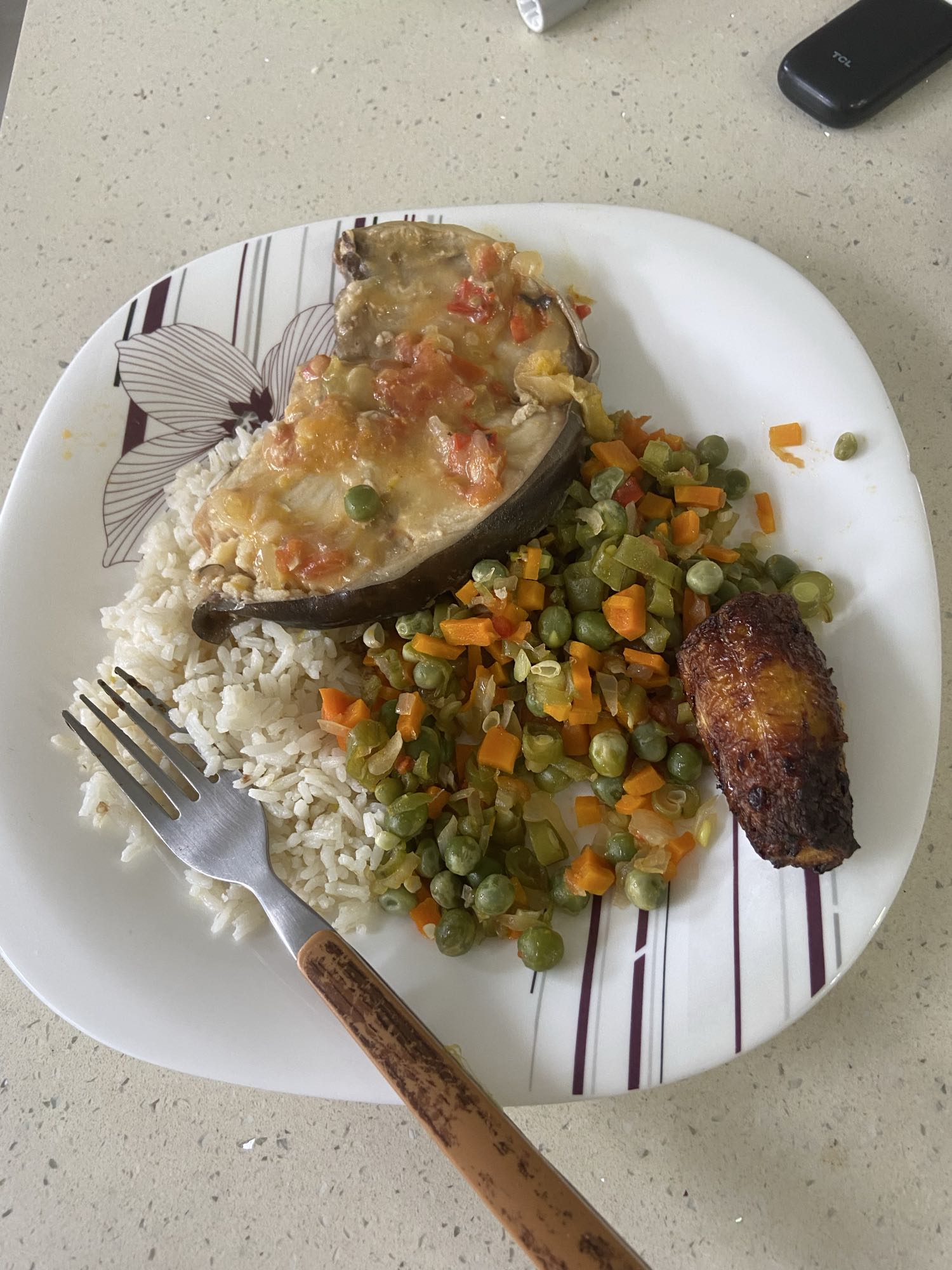 Vegetable Rice with Eggplant