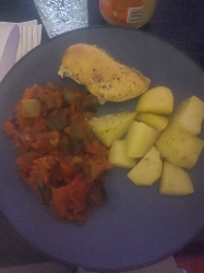 Poulet avec légumes