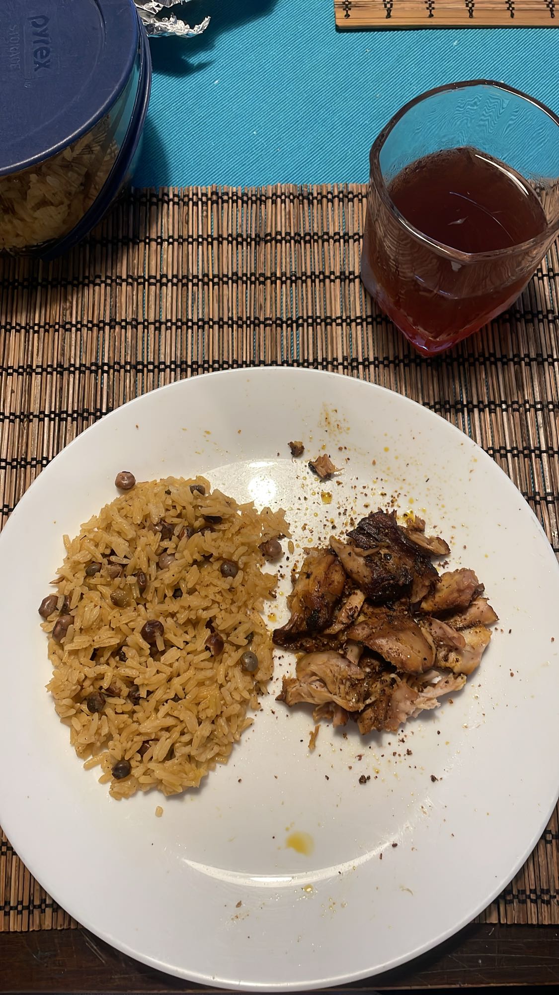 Arroz con pollo asado