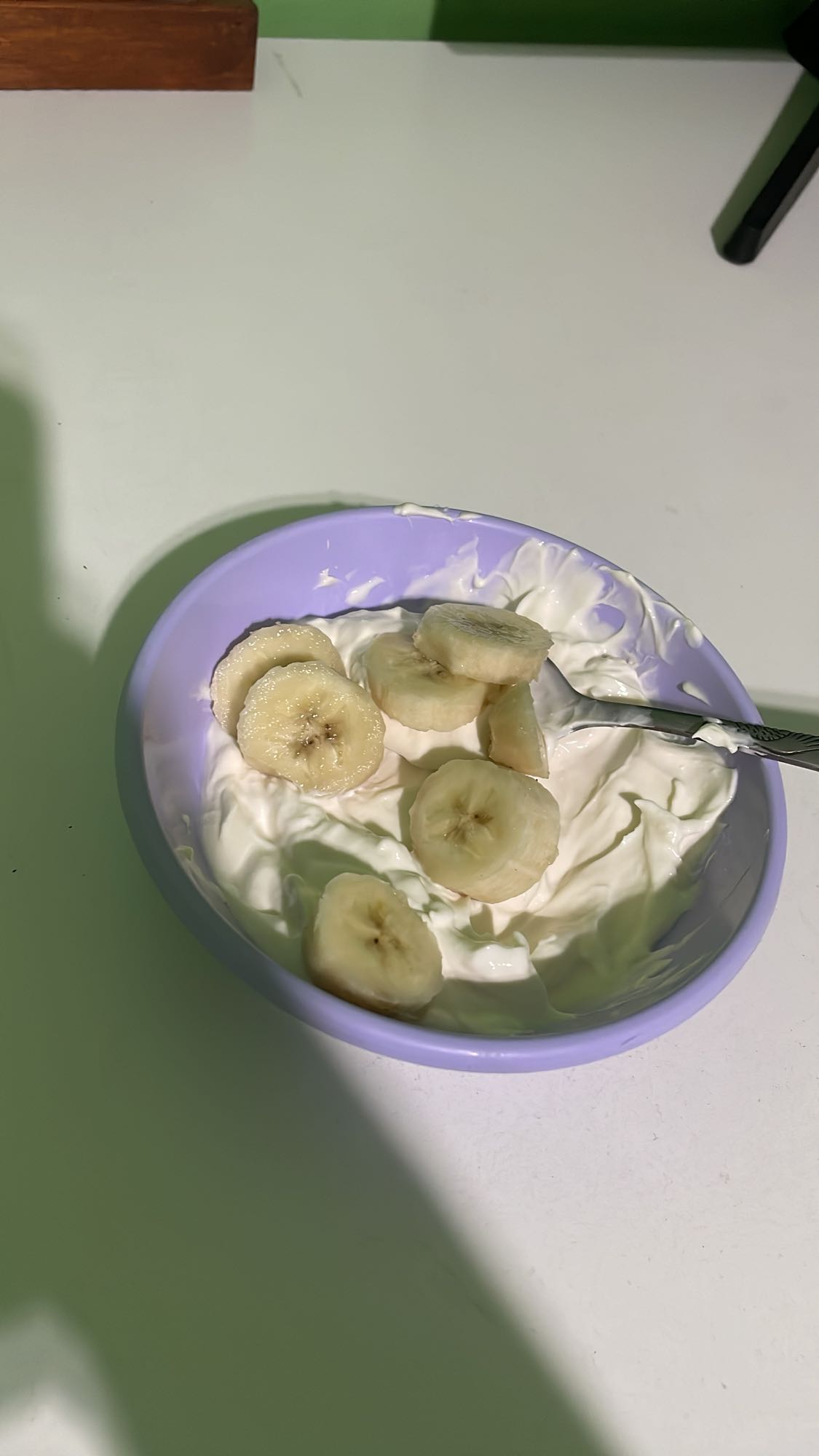 Yogur con plátano