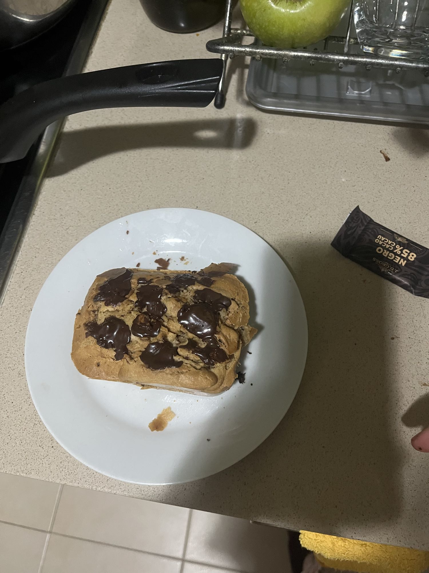 Panqué con chocolate