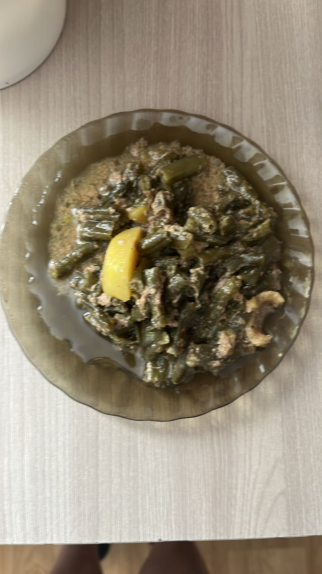 Тушеная фасоль с мясом