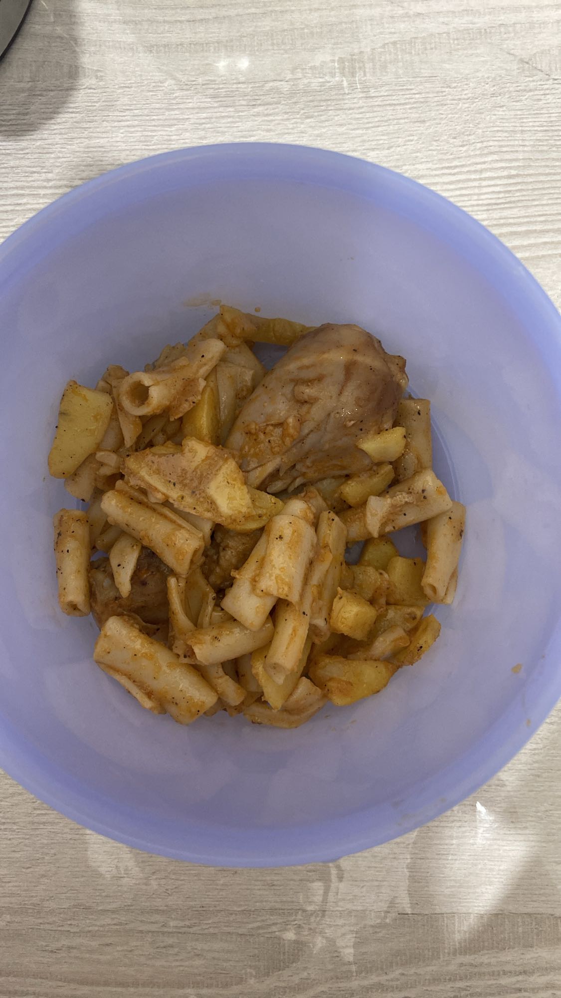 Макароны с курицей