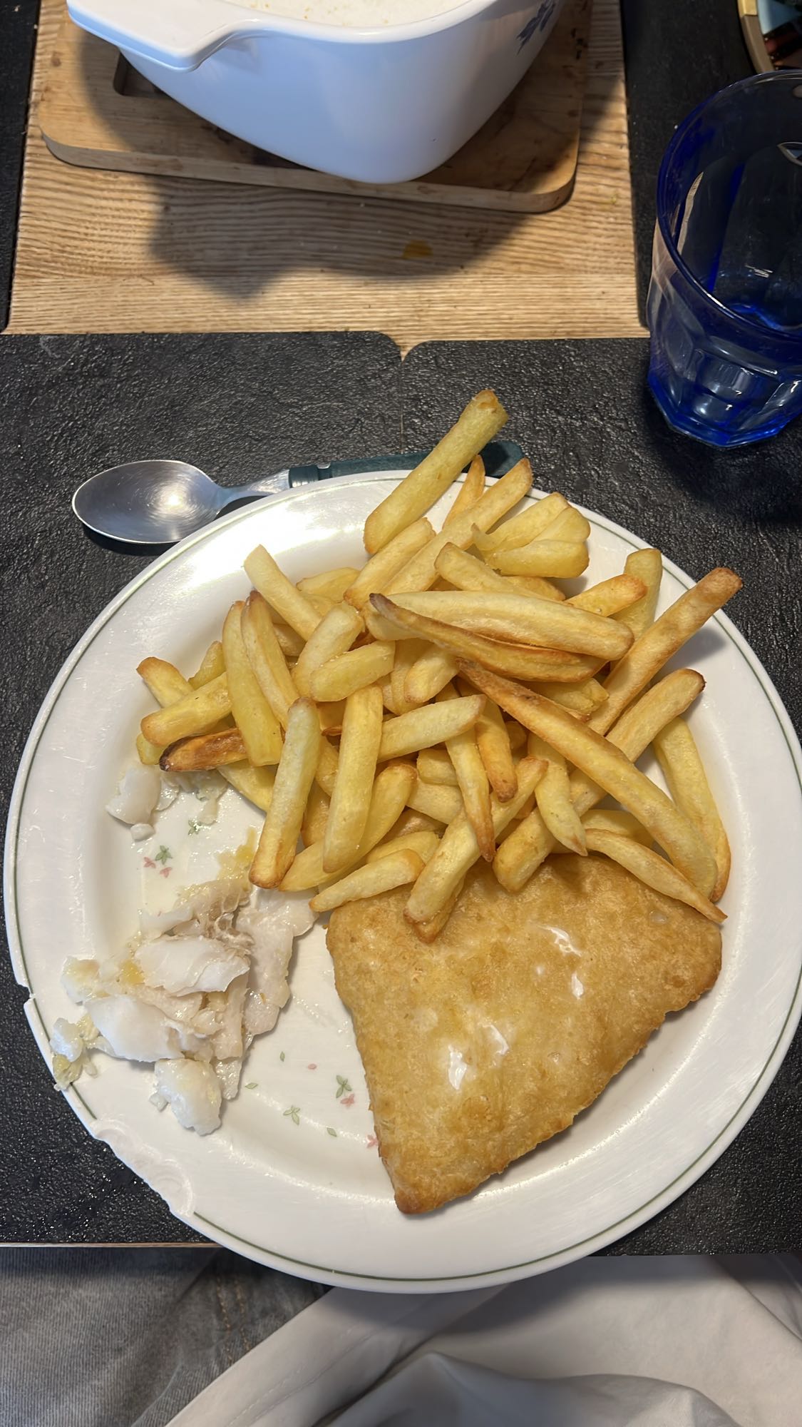 Poisson pané et frites