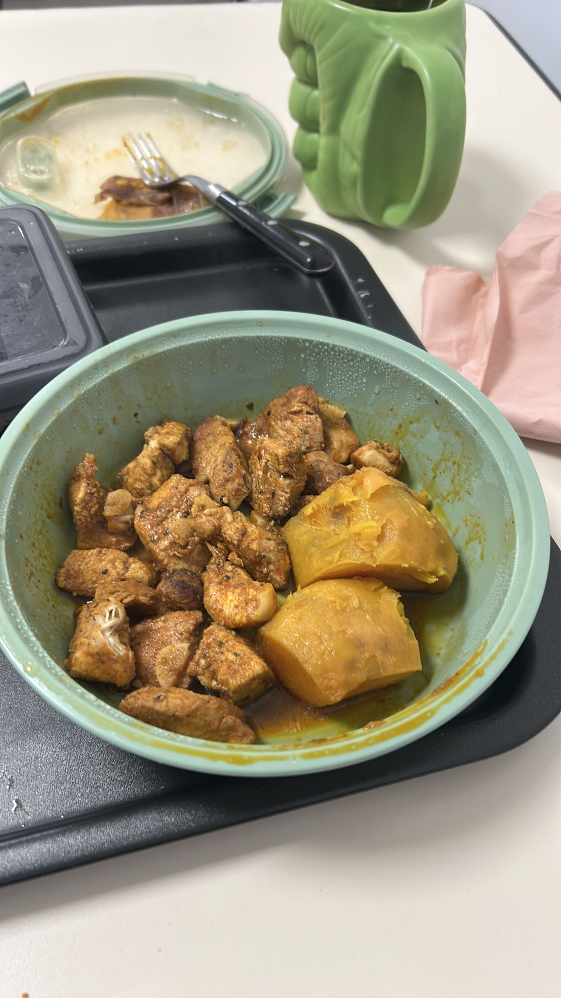 Poulet épicé et patate douce