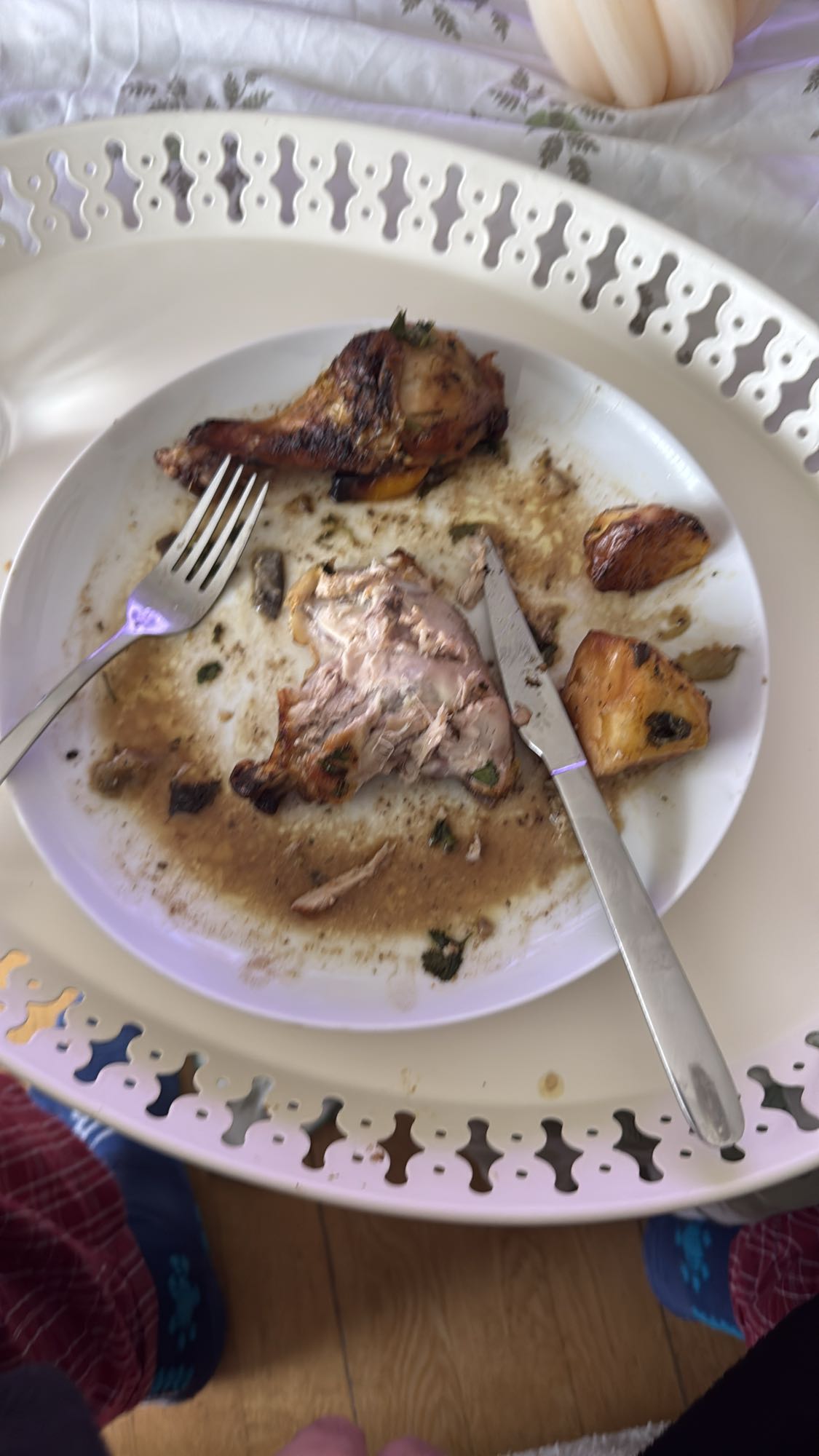 Pollo asado con papas
