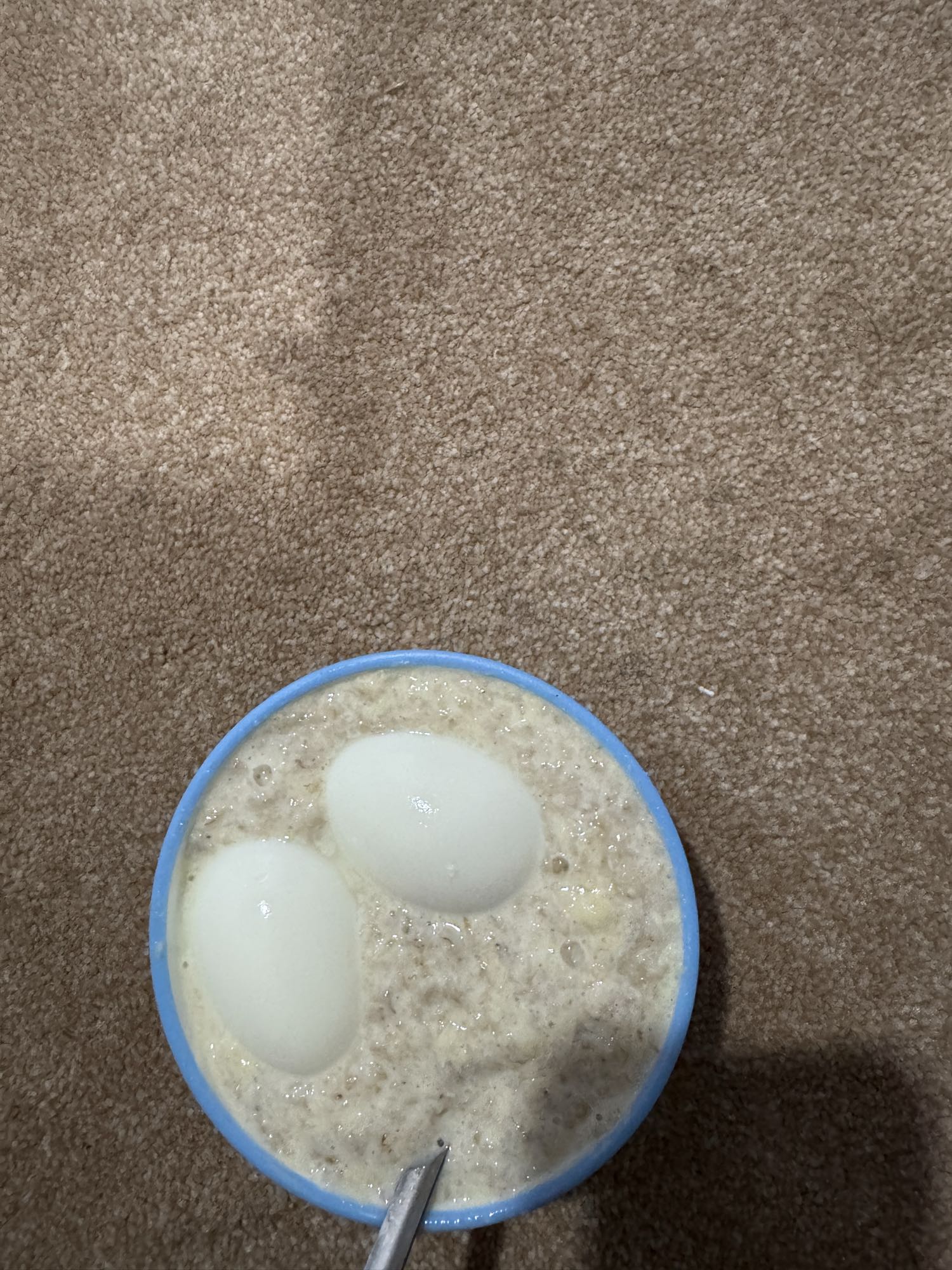Oatmeal with Boiled Eggs