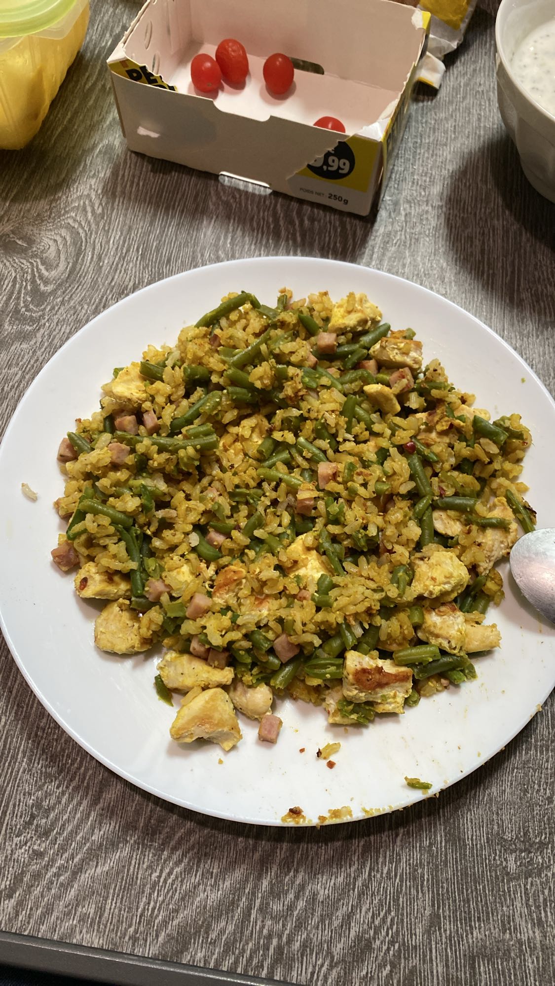 Riz sauté au poulet