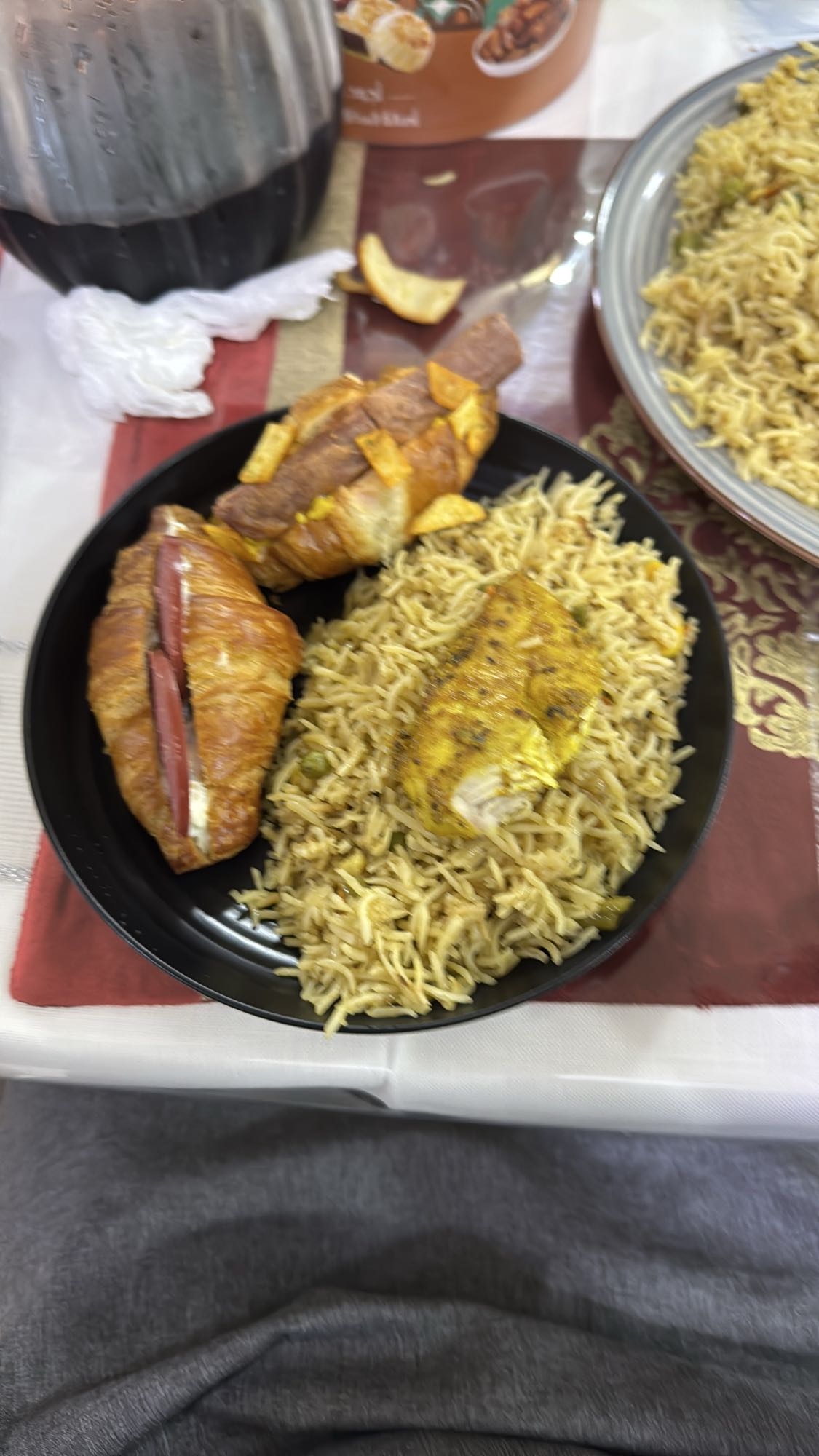 Chicken Rice with Croissant