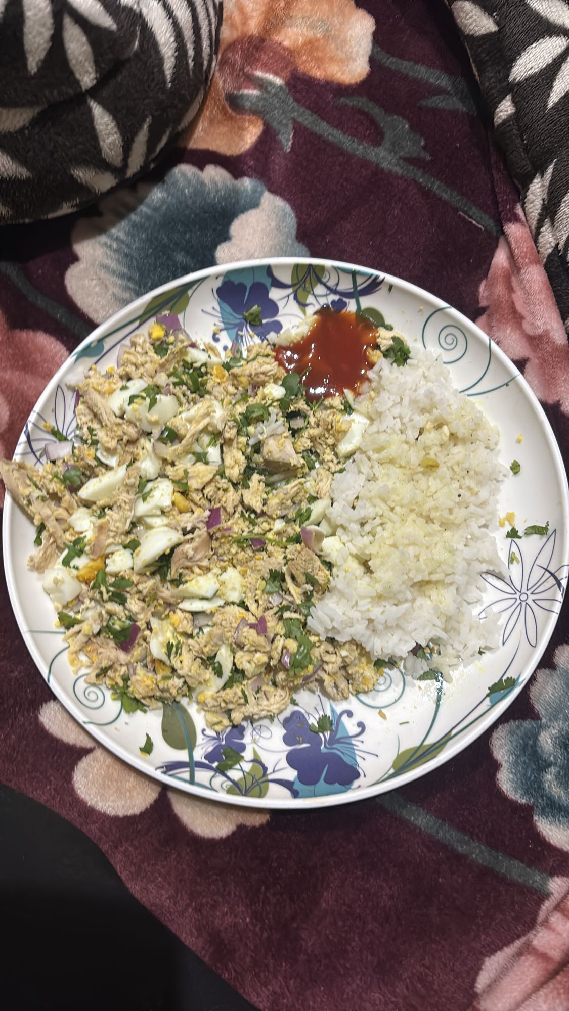 Chicken and Egg Salad with Rice