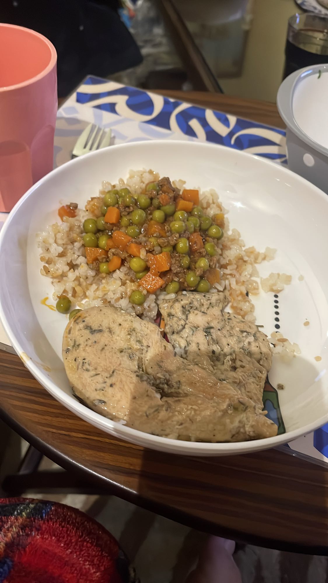 Chicken with rice and veggies