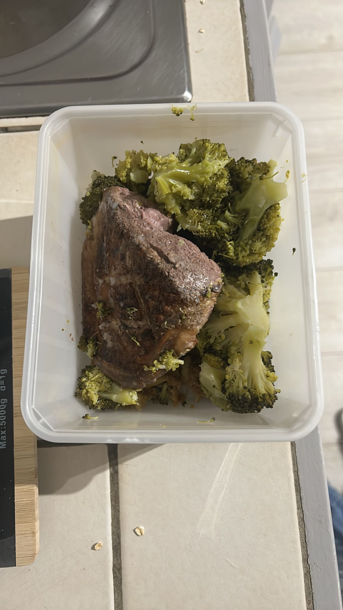 Steak avec brocoli
