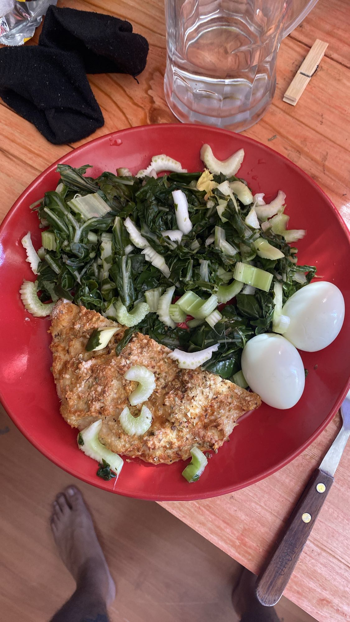 Plato saludable con huevo