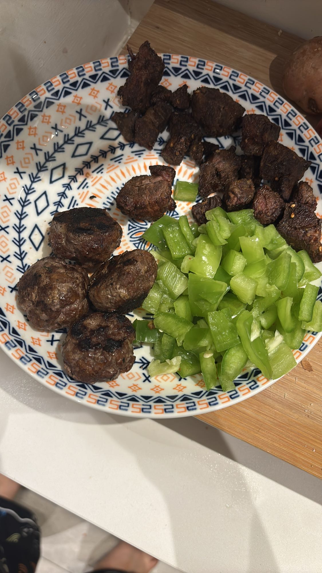 Grilled Meat with Peppers