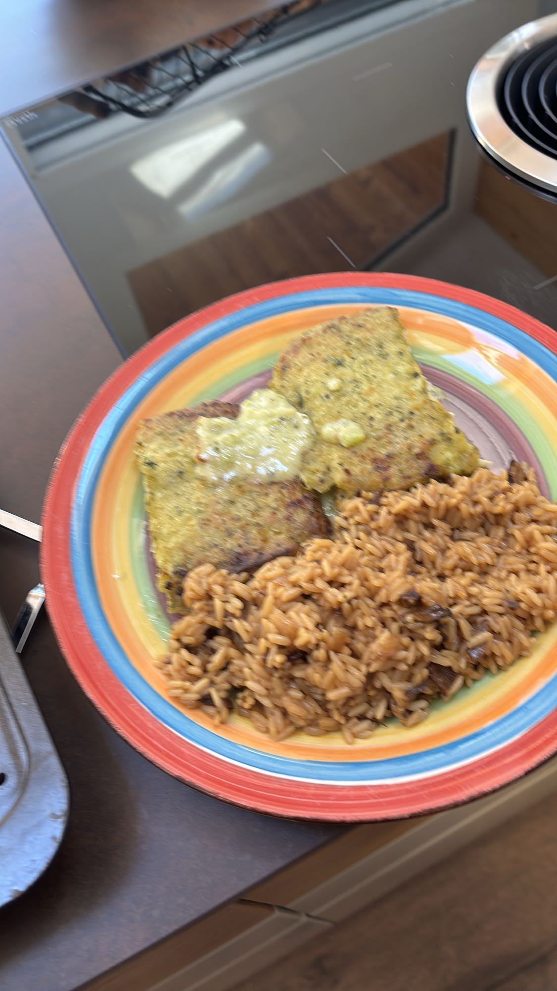 Galettes et riz épicé